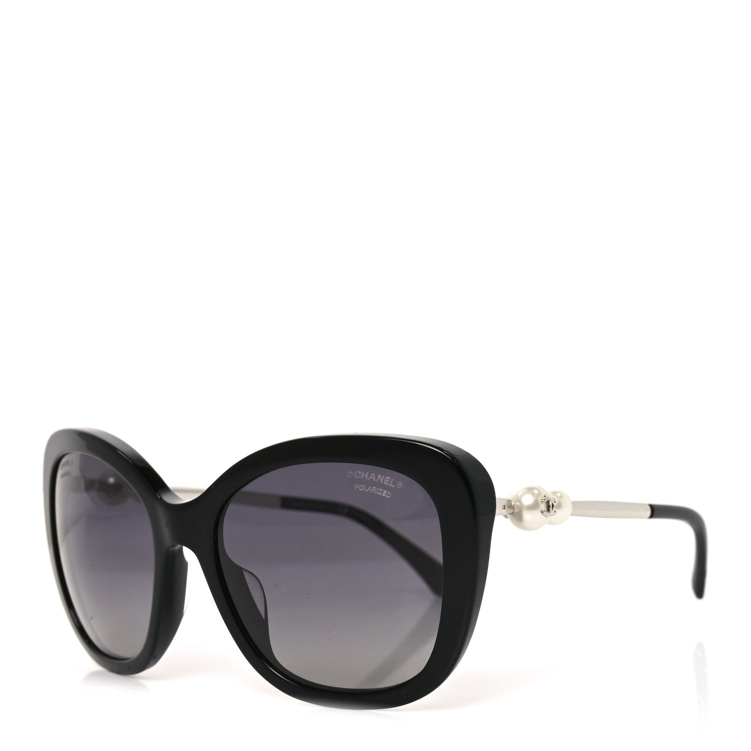 Chanel Acetate Polarized Butterfly Winter Pearl Sunglasses 5339-H-A Black 1 of 7