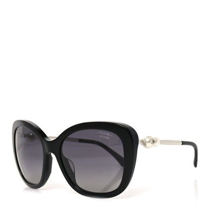 Chanel Acetate Polarized Butterfly Winter Pearl Sunglasses 5339-H-A Black 1 of 7