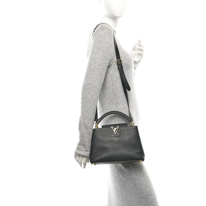 Louis Vuitton Taurillon Capucines BB Black 2 of 9