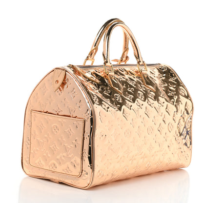 Louis Vuitton Monogram Miroir Speedy 35 Gold 3 of 8