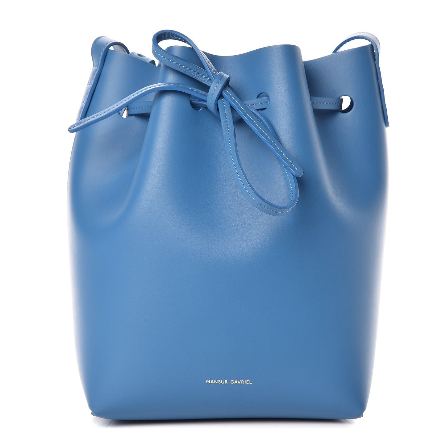 Calfskin Mini Bucket Bag Sea Blue