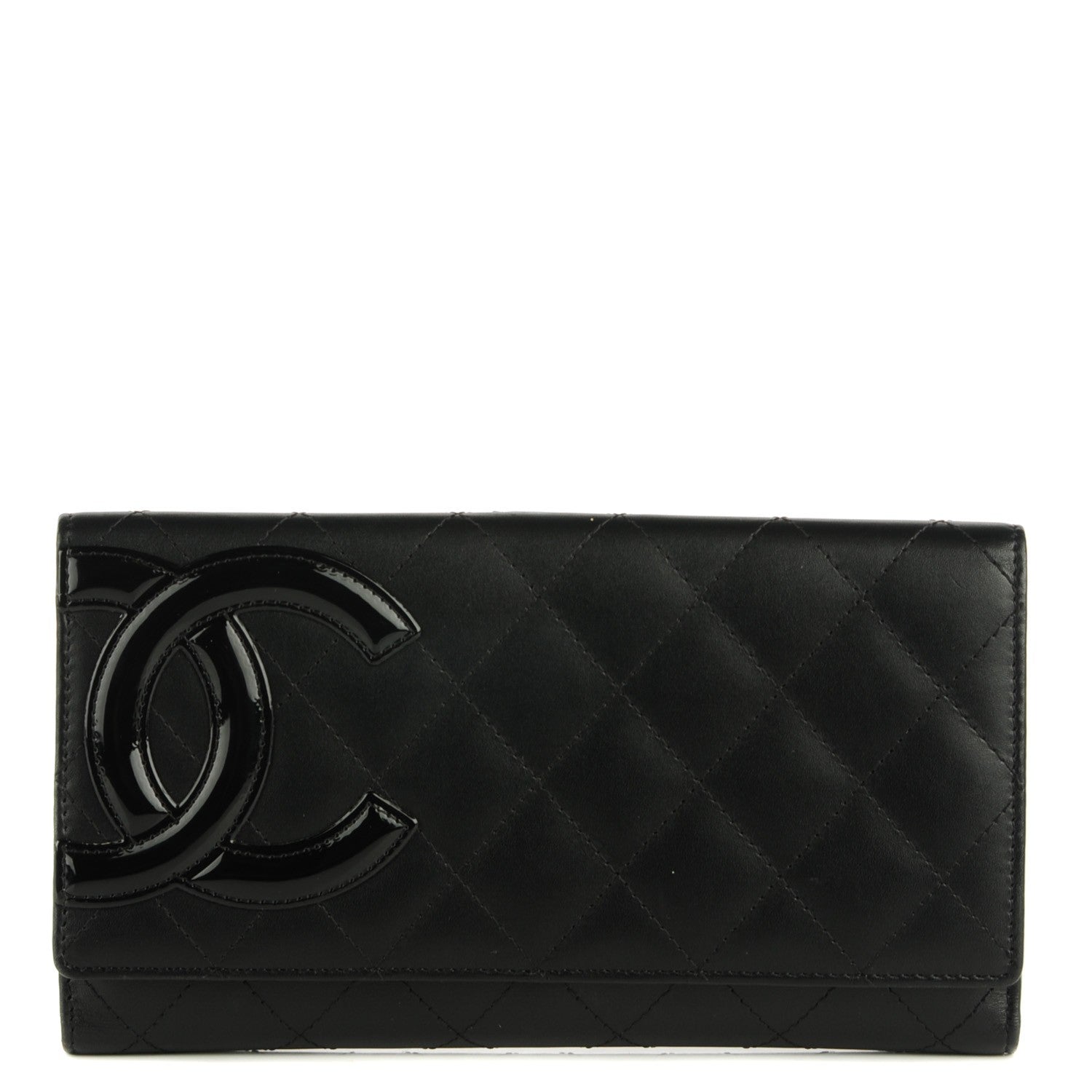 Chanel Calfskin Quilted Cambon Flap Wallet Black 1 of 8