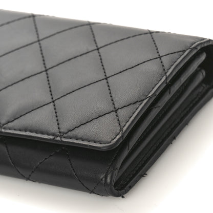 Chanel Calfskin Quilted Cambon Gusset Flap Wallet Black 8 of 8