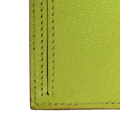Hermes Chevre Mysore Tri-Fold Bearn Wallet Lime 10 of 15