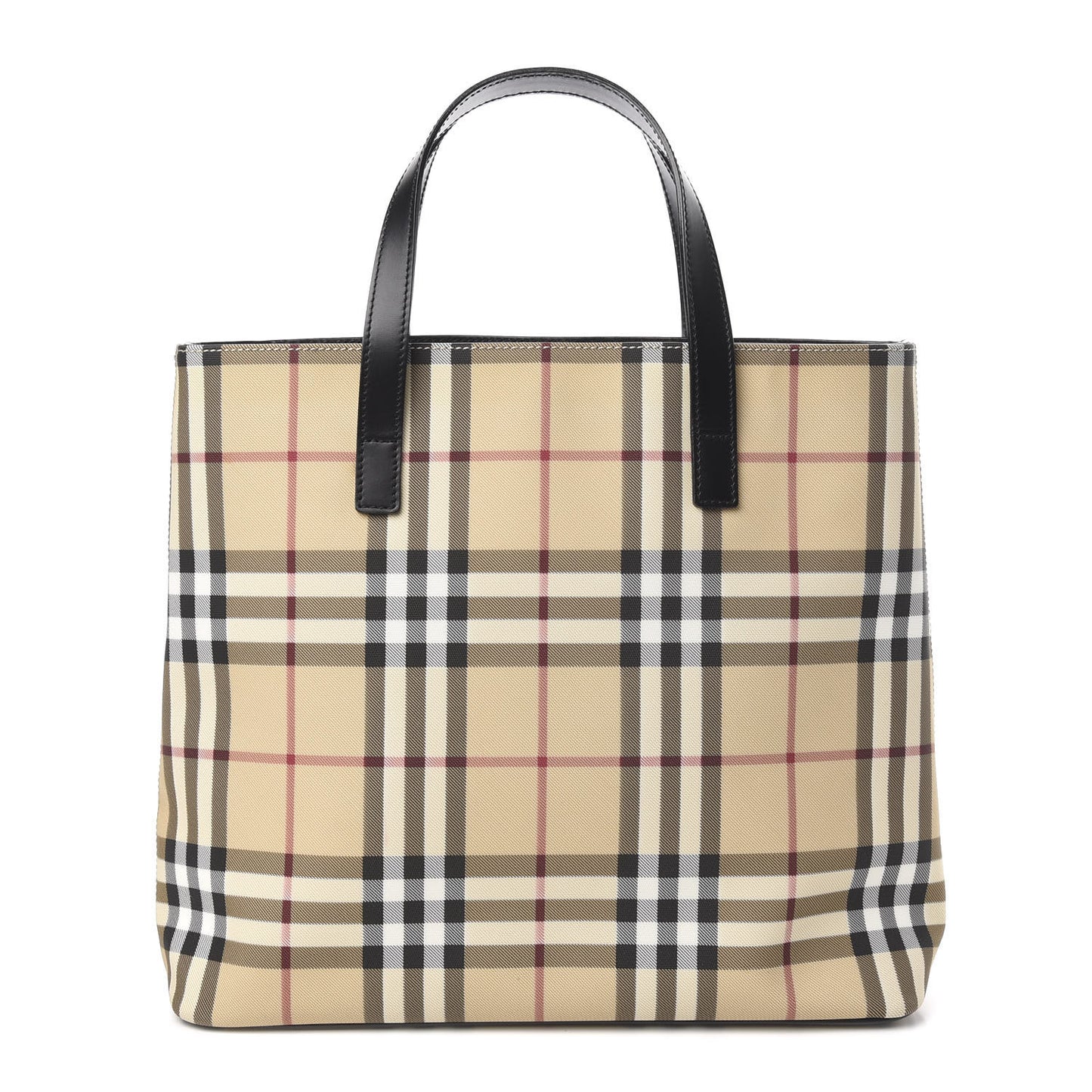 House Check Medium Tote Black