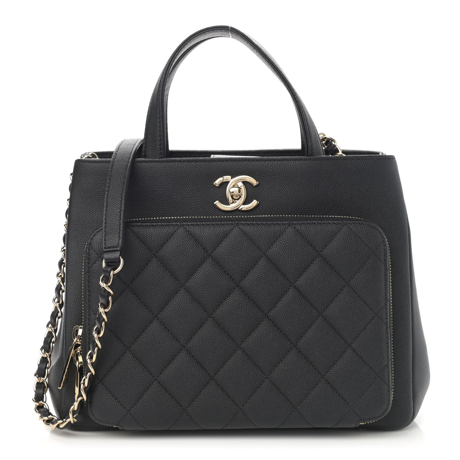 Chanel Caviar Quilted Small Business Affinity Shopping Bag Black 1 of 8