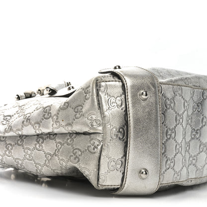 Gucci Metallic Guccissima Medium Pelham Shoulder Bag Silver 9 of 10