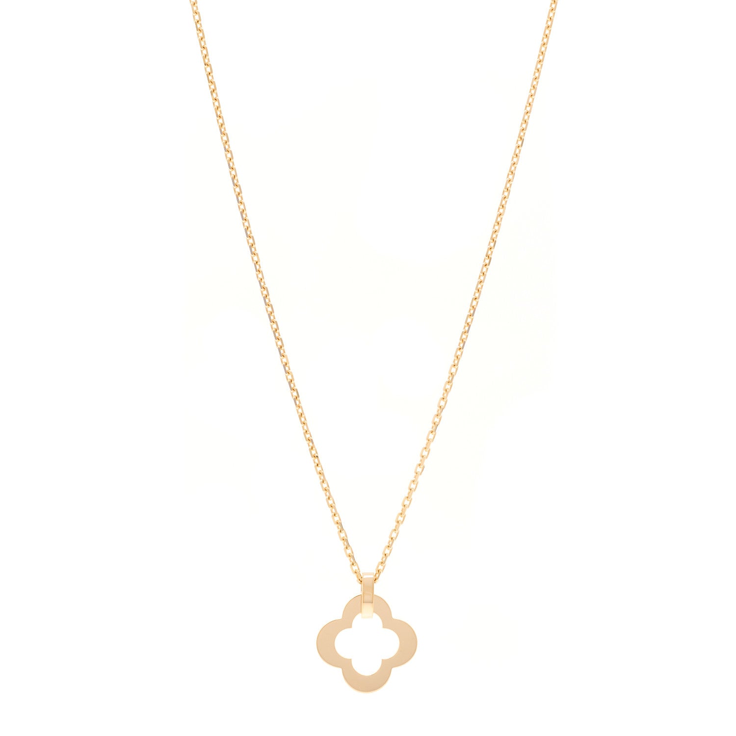 Van Cleef & Arpels 18K Yellow Gold Byzantine Alhambra Pendant Necklace 1 of 5