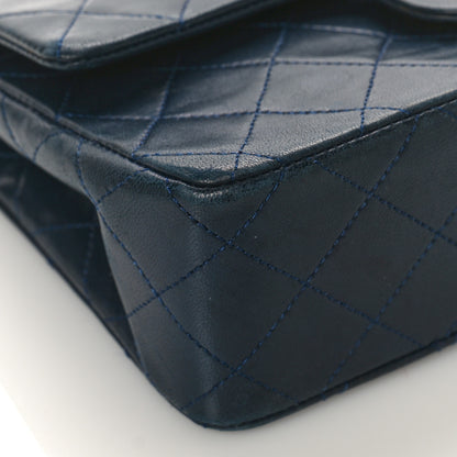 Chanel Lambskin Quilted Small Double Flap Navy 8 of 12