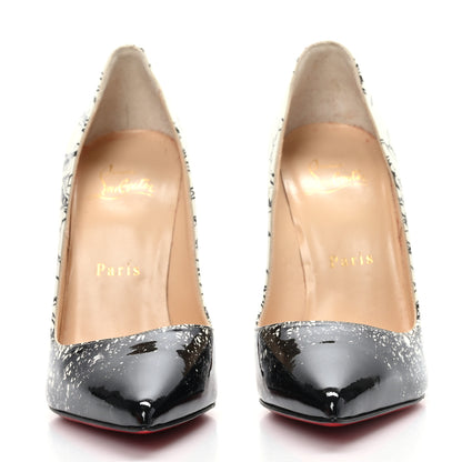 Christian Louboutin Patent Degraloubi Printed Pigalle Follies 100 Pumps 36.5 Black 2 of 7