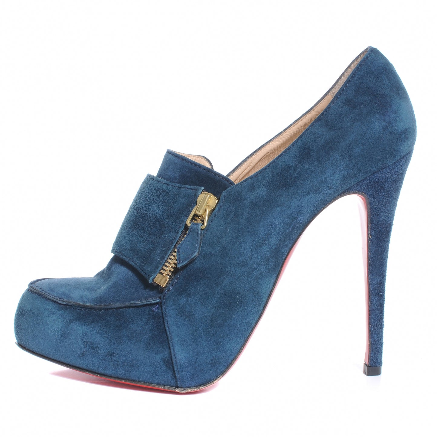 Suede Lapino Booties 39.5 Blue