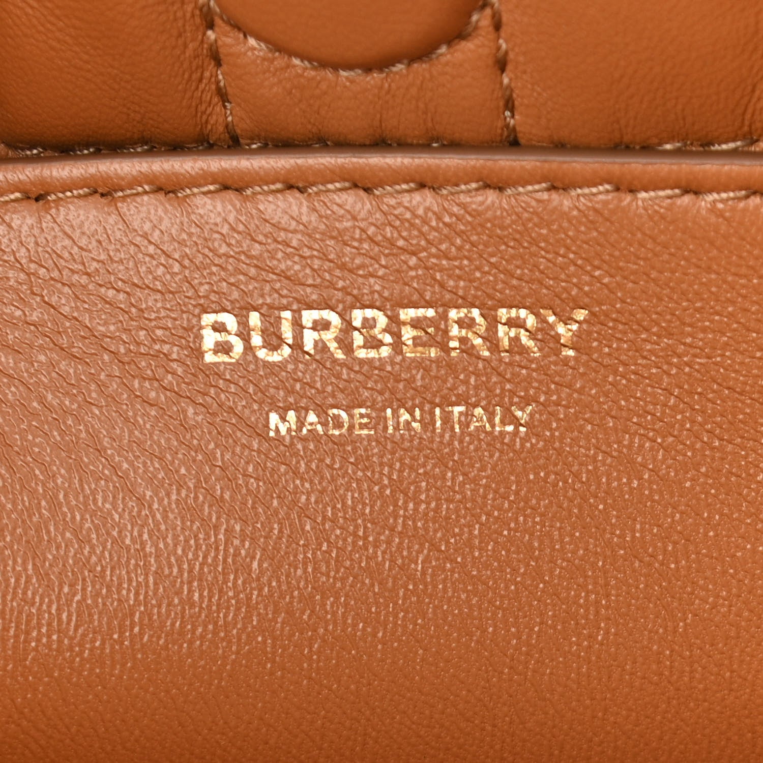 Burberry Lambskin Quilted Small Lola Bucket Bag Maple Brown 5 of 8