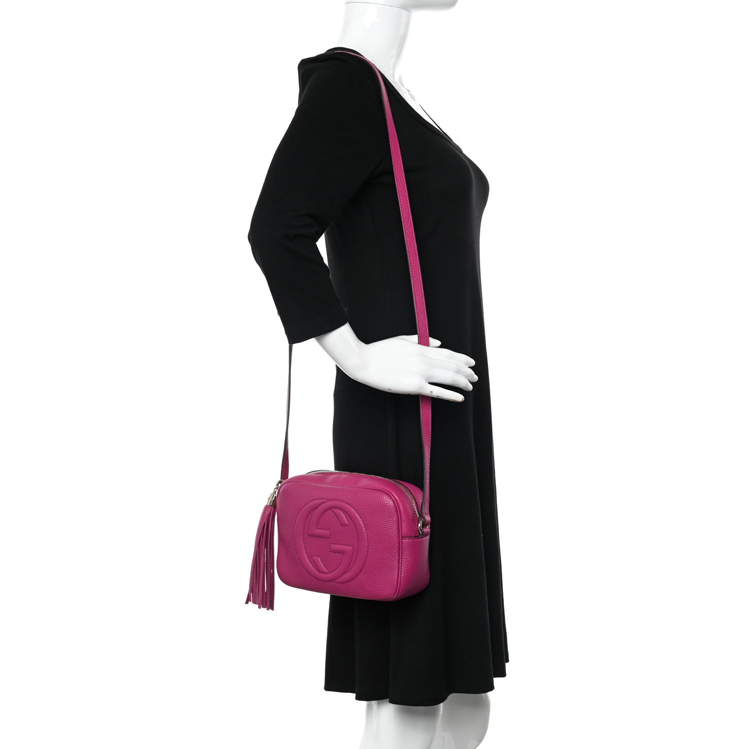 Gucci Cellarius Calfskin Small Soho Disco Bag Bright Bouganville 2 of 12