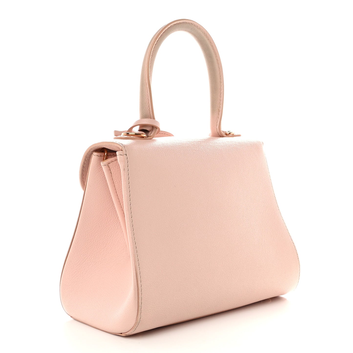 Grained Calfskin Mini Brillant Satchel Light Pink