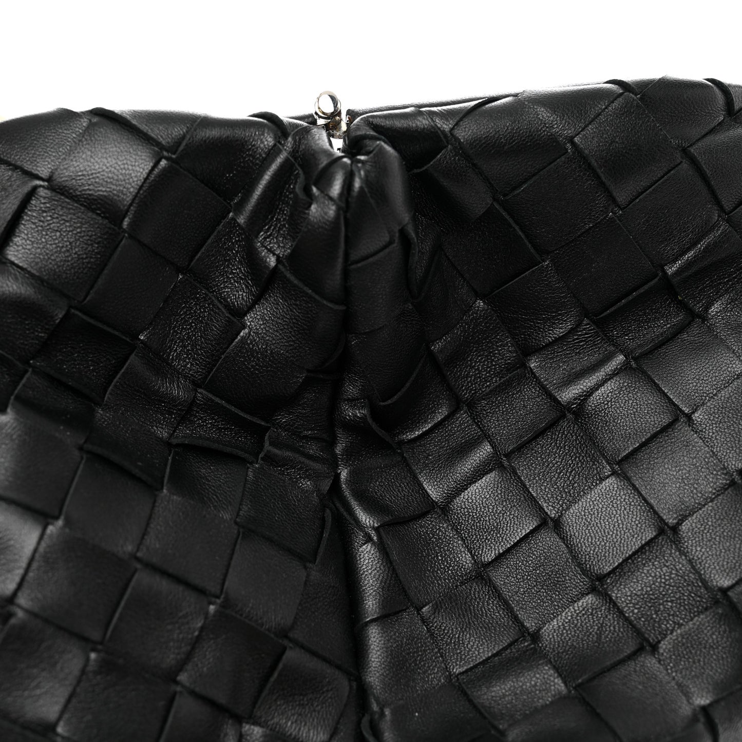 Nappa Maxi Intreccio The Pouch Oversized Clutch Black