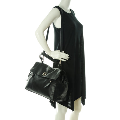 Saint Laurent Calfskin Canvas Large Muse Two Black 2 of 7