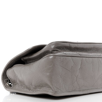 Saint Laurent Crinkled Calfskin Matelasse Monogram Medium Niki Chain Satchel Fog 10 of 11