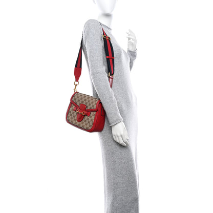 Gucci Monogram Ruinart Calfskin Medium Lady Web Shoulder Bag Beige Ebony Hibiscus Red 2 of 17