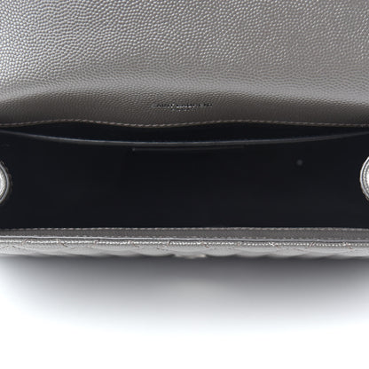 Saint Laurent Grain De Poudre Textured Mixed Matelasse Medium Triquilt Monogram Satchel Earth 5 of 12