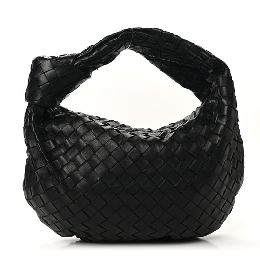 Nappa Intrecciato Teen Jodie Hobo Black