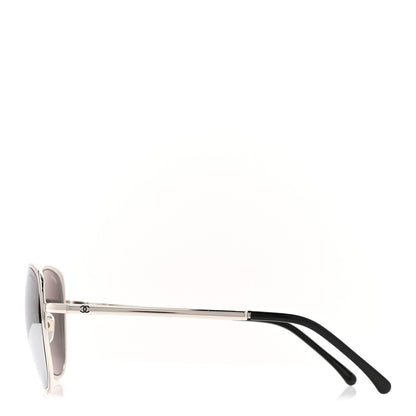 Chanel Mirrored Pilot Summer Sunglasses 4223 Silver 3 of 8