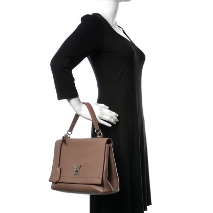 Louis Vuitton Soft Calfskin Lockme II Top Handle Taupe Glace 3 of 9