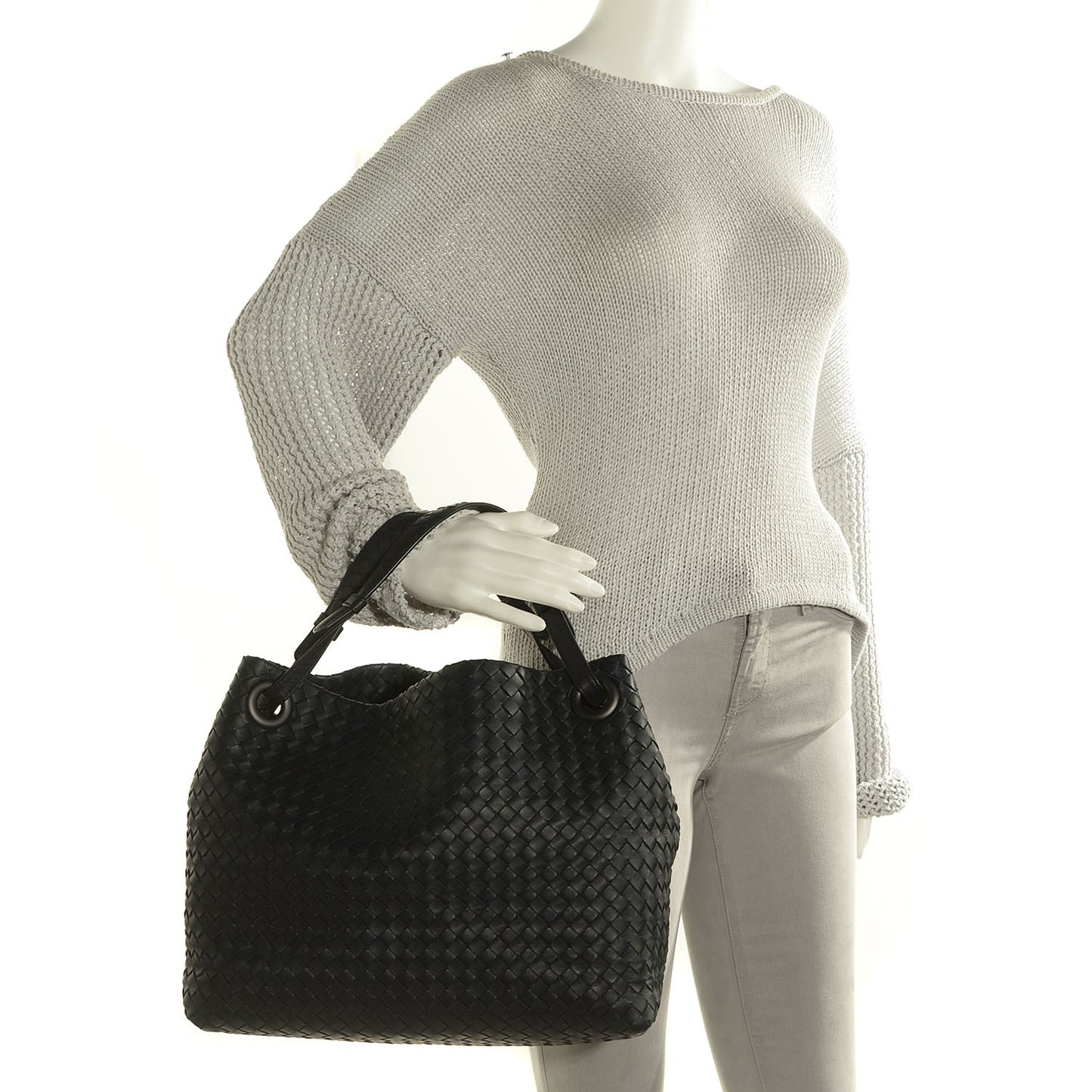 Nappa Intrecciato Medium Garda Bag Tourmaline