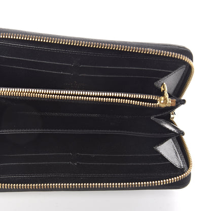 Louis Vuitton Calfskin Colored Monogram Zippy Wallet Blue Black 5 of 6