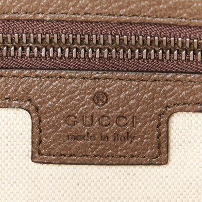 Gucci GG Supreme Monogram Textured Dollar Calfskin Web Ophidia Wristlet Shoulder Bag Beige Ebony New Acero 6 of 14