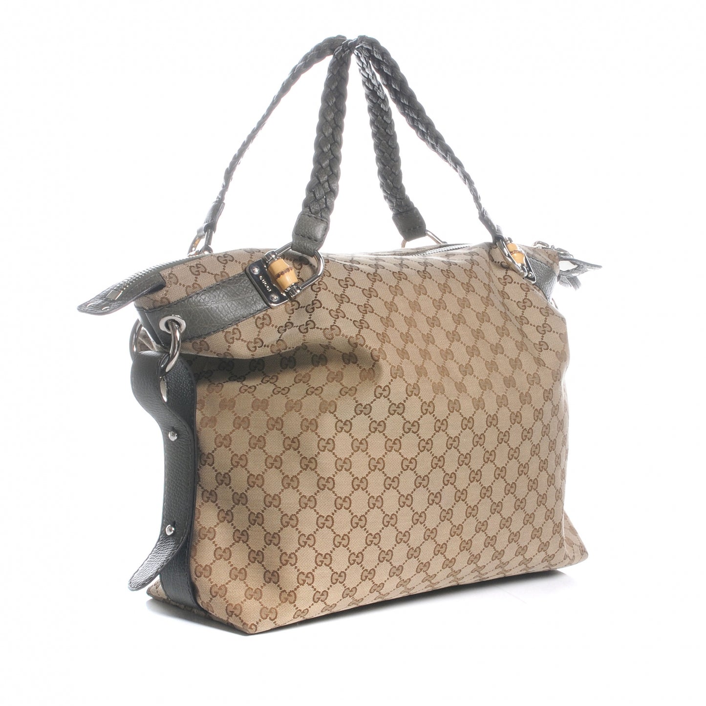 Monogram Bamboo Bar Large Tote