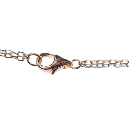 Cartier 18K White Pink Gold Diamond Three Ring LOVE Pendant Necklace 5 of 7