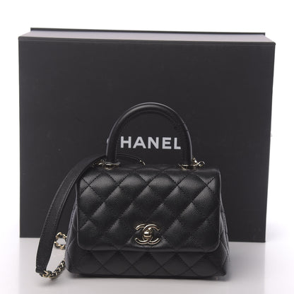 Chanel Caviar Quilted Extra Mini Coco Handle Flap Black 11 of 11