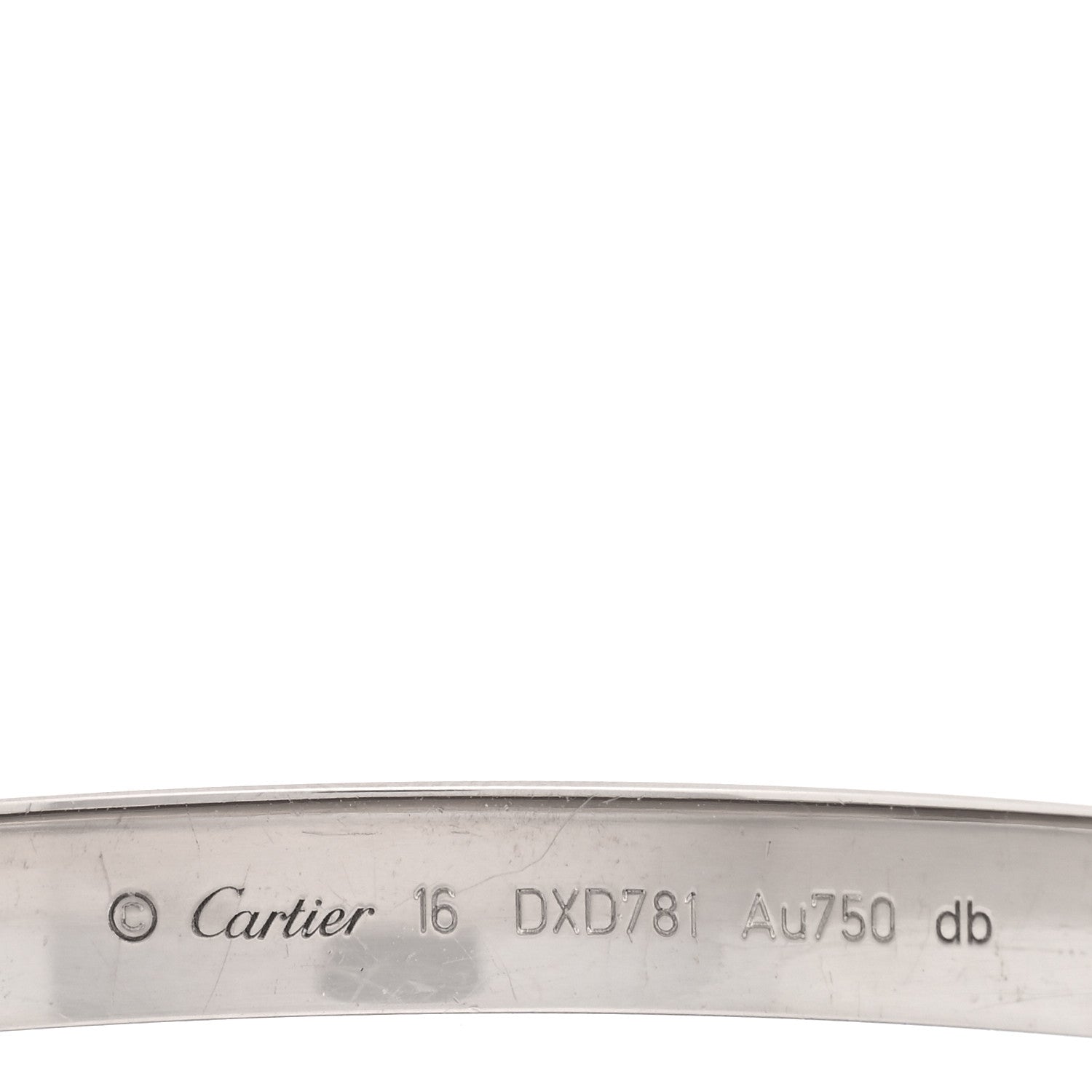 Cartier 18K White Gold LOVE Bracelet 16 4 of 7