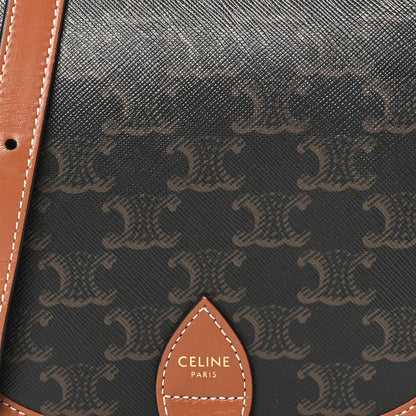 Celine Triomphe Canvas Medium Folco Bag Tan 7 of 9