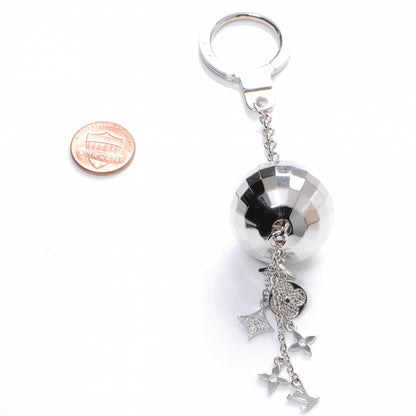 Louis Vuitton Disco Ball Key Ring Key Chain Silver 2 of 5