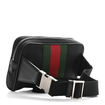 Gucci Canvas Web Slim Belt Bag Black 3 of 10