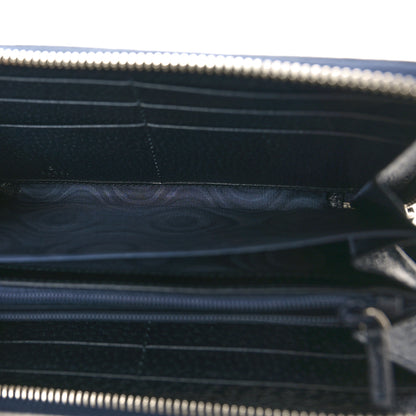 Gucci GG Supreme Monogram Textured Dollar Calfskin Web Ophidia Zip Around Wallet Beige Blue 5 of 7