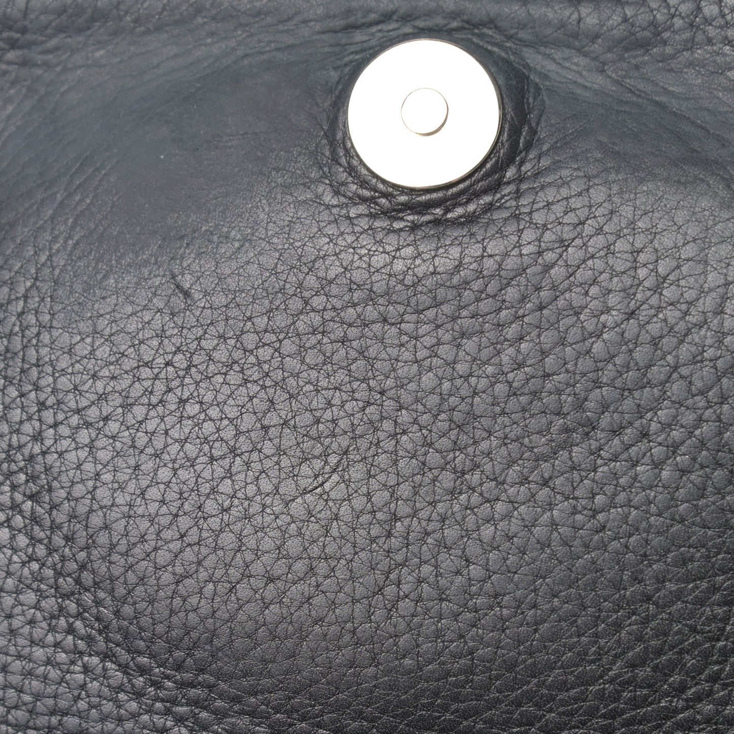 Pebbled Calfskin Medium Soho Flap Crossbody Black
