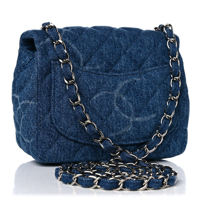 Chanel Denim CC Quilted Mini Square Flap Blue 3 of 10