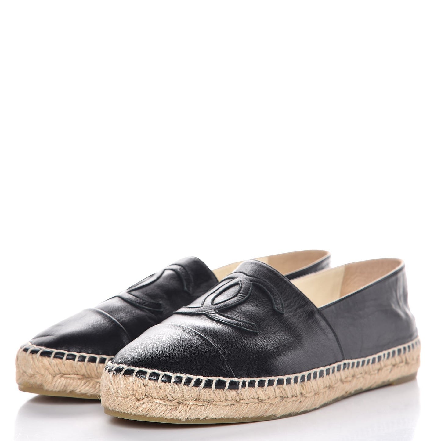 Lambskin CC Espadrilles 40 Black
