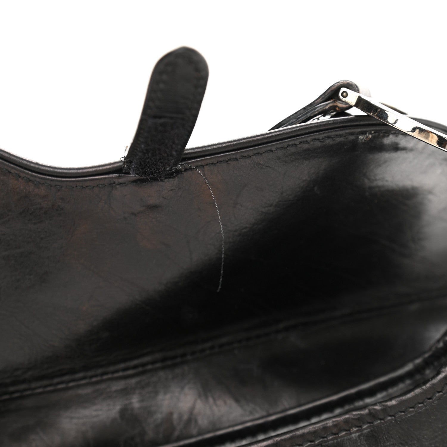 Christian Dior Calfskin Hardcore Pierced Saddle Bag Black 14 of 21