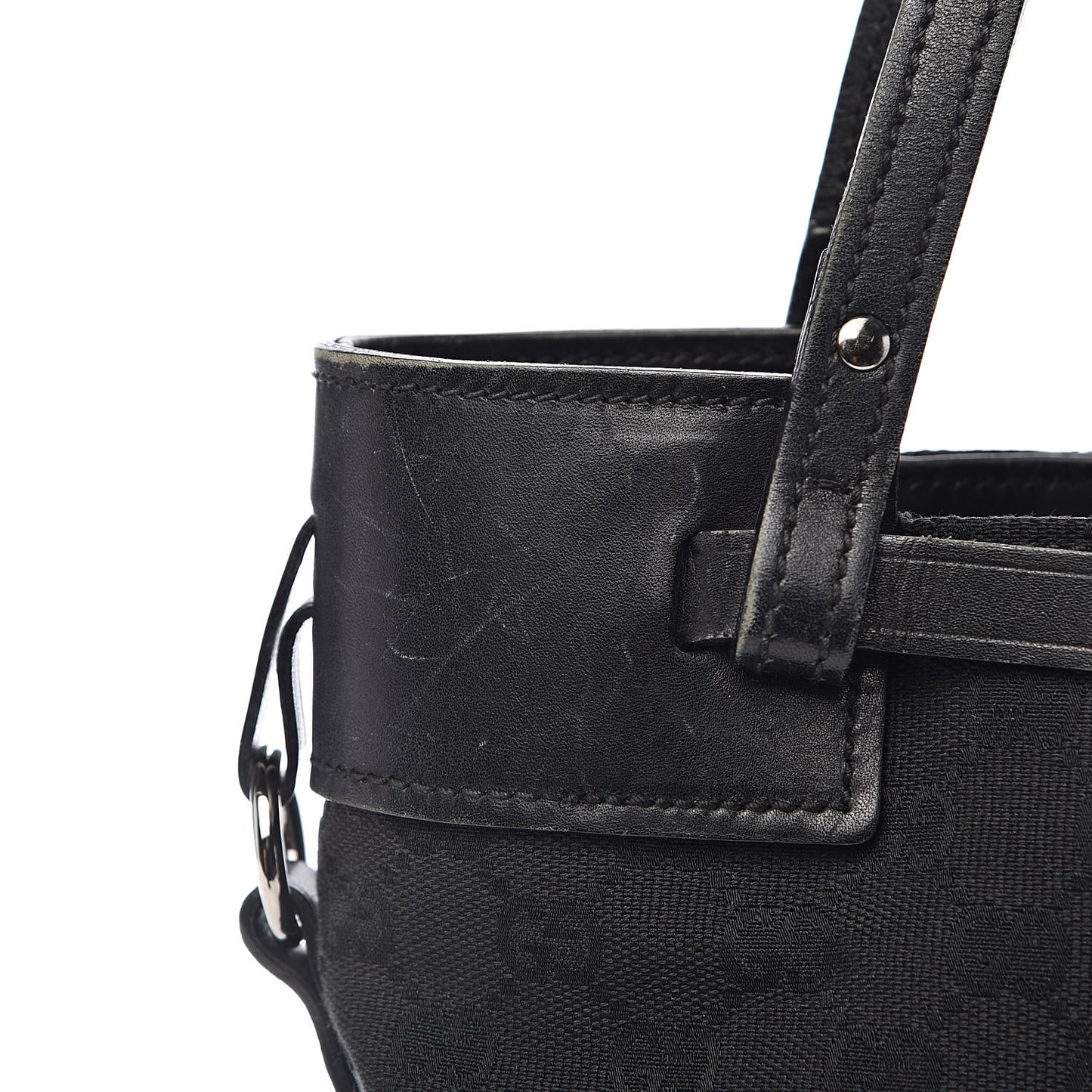 Monogram Small Bucket Tote Black