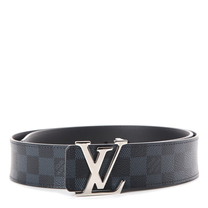Louis Vuitton Damier Cobalt 40mm LV Initiales Belt 90 36 1 of 5