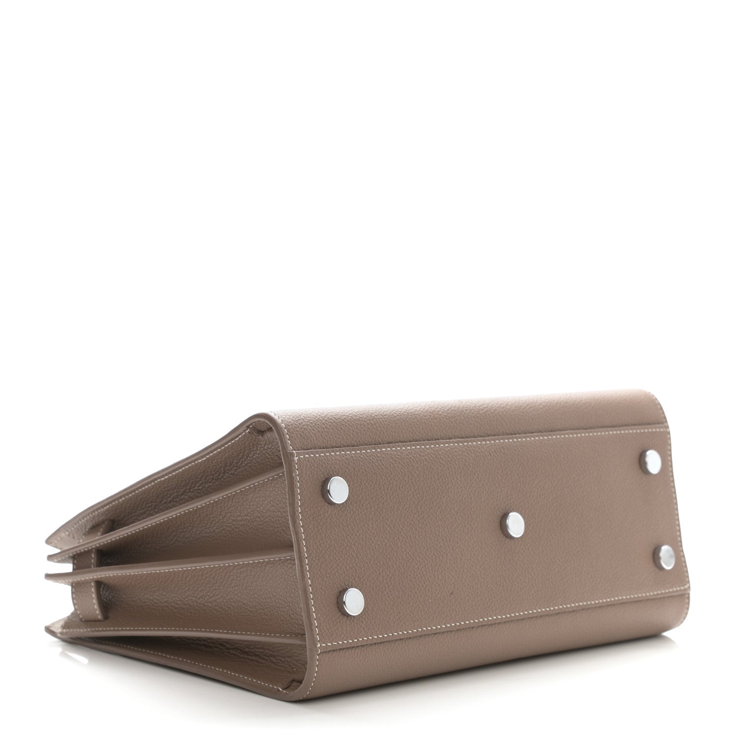 Saint Laurent Grained Calfskin Topstich Baby Sac De Jour Taupe 4 of 20