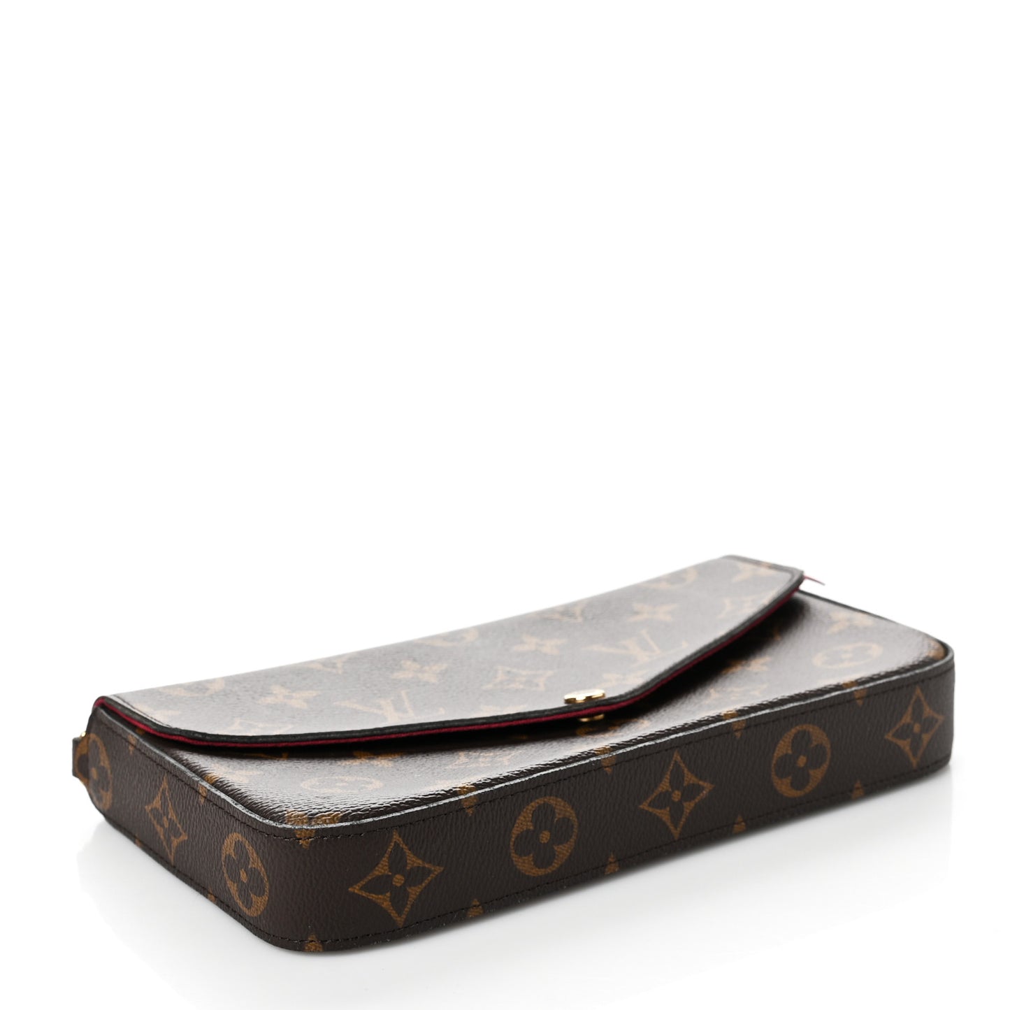 Monogram Pochette Felicie Chain Wallet Fuchsia