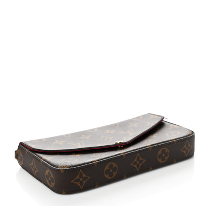 Louis Vuitton Monogram Pochette Felicie Chain Wallet Fuchsia 5 of 9
