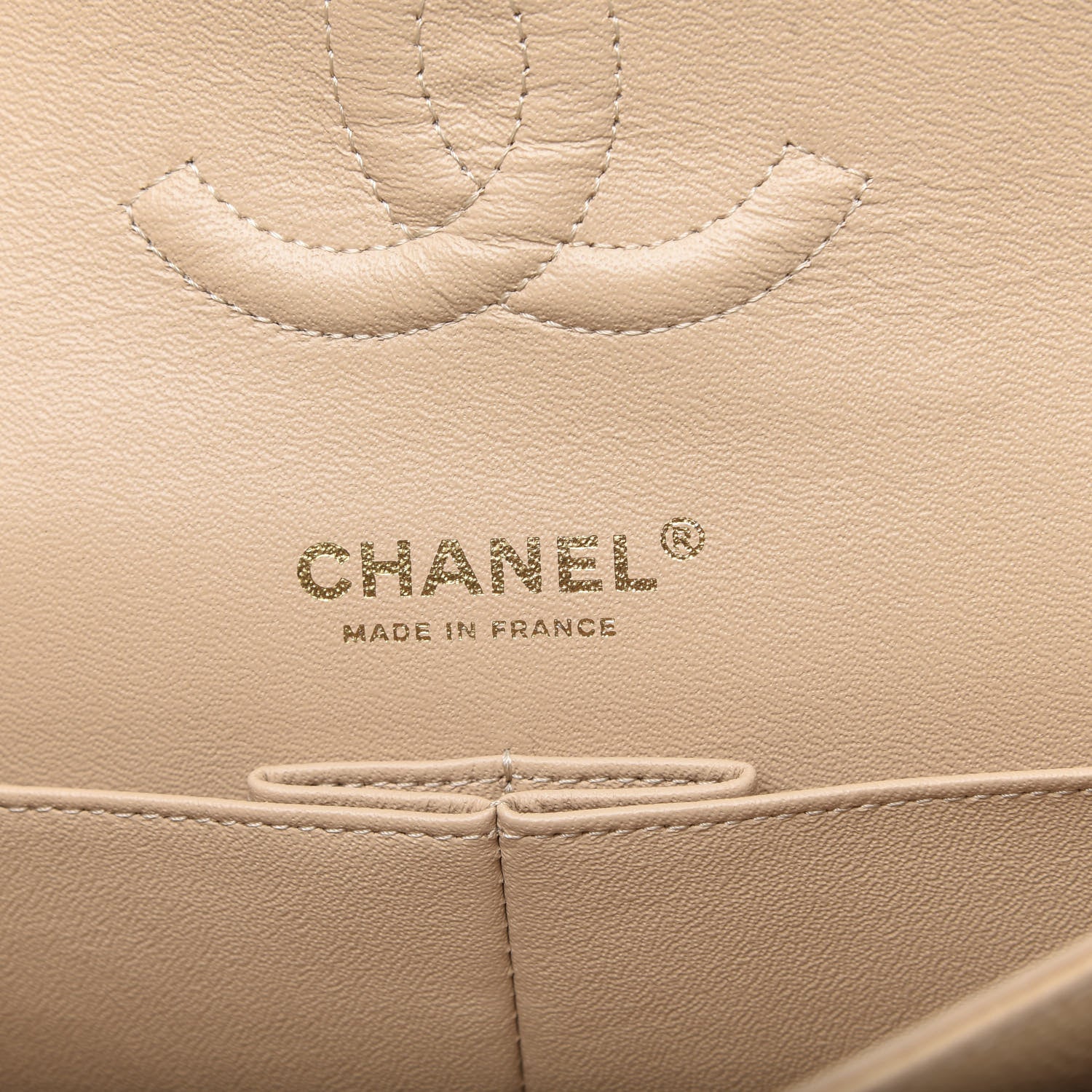 Chanel Caviar Quilted Medium Double Flap Beige Clair 6 of 10