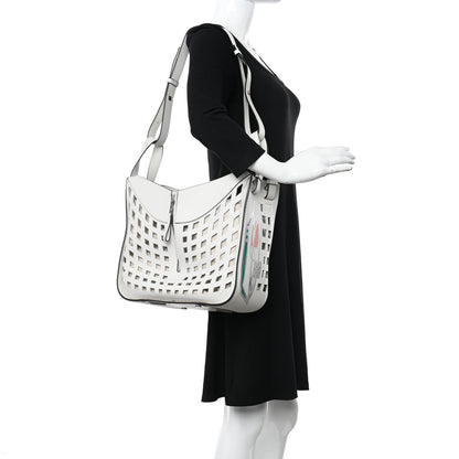 Loewe Calfskin Medium Tulip Hammock Shoulder Bag White 2 of 9