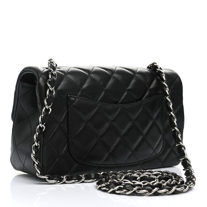 Chanel Lambskin Quilted Mini Rectangular Flap Black 3 of 11