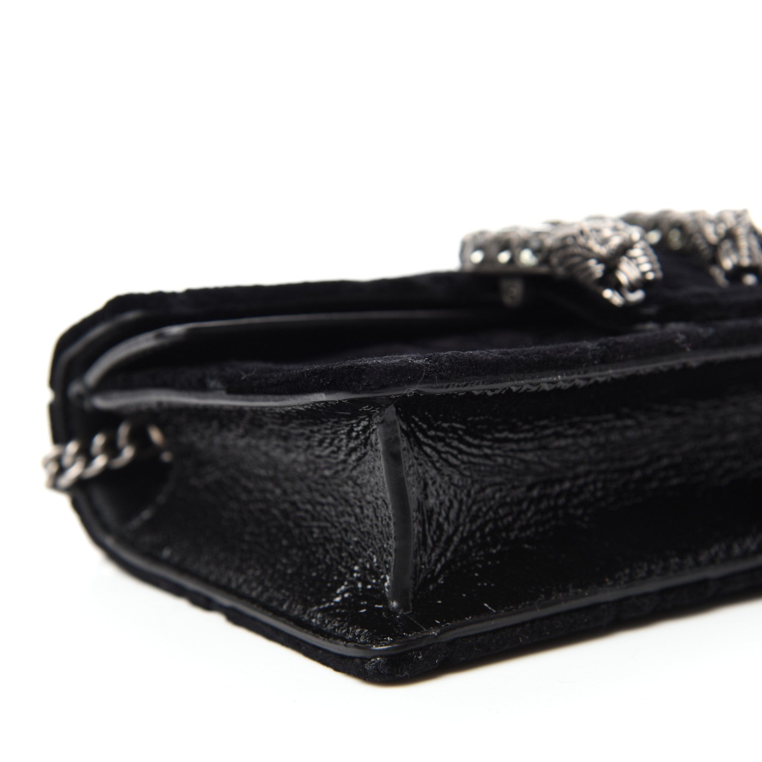Gucci Velvet Super Mini Dionysus Shoulder Bag Black 6 of 10